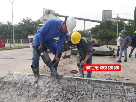 Khoan cắt nền, sàn nhà xưởng Thuận An – 30 phút có mặt